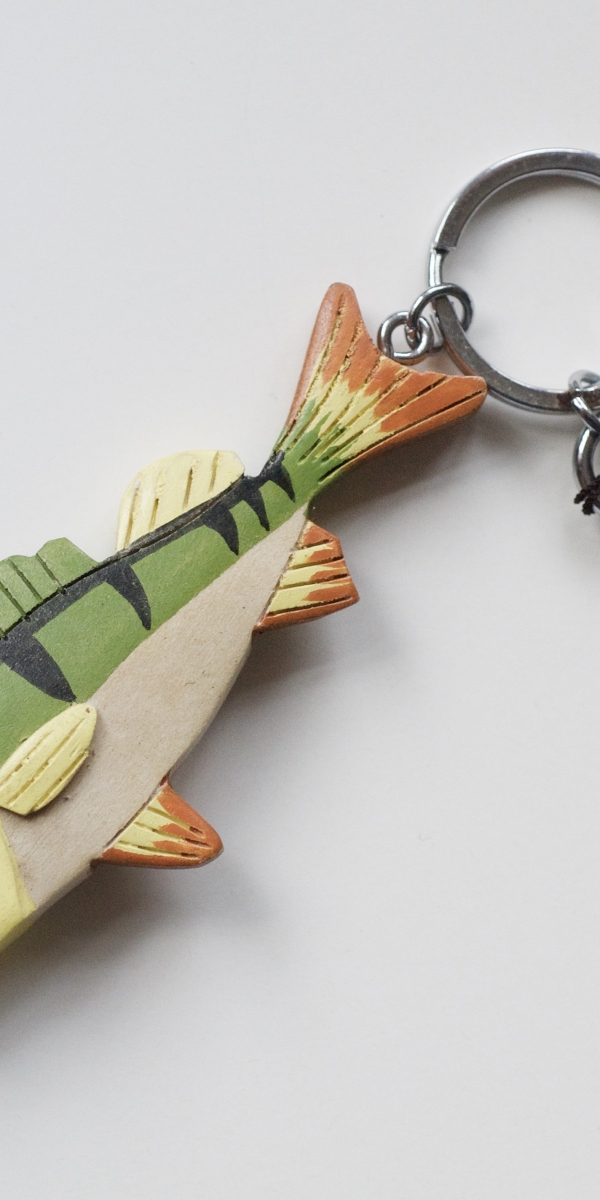 Perch fish key ring fishing gift