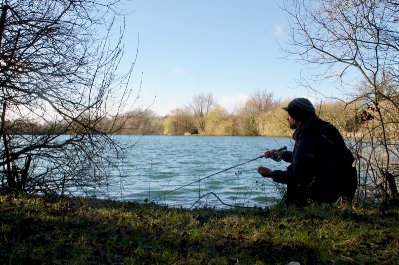 Gravel pit pike fishing cotswolds